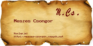 Meszes Csongor névjegykártya